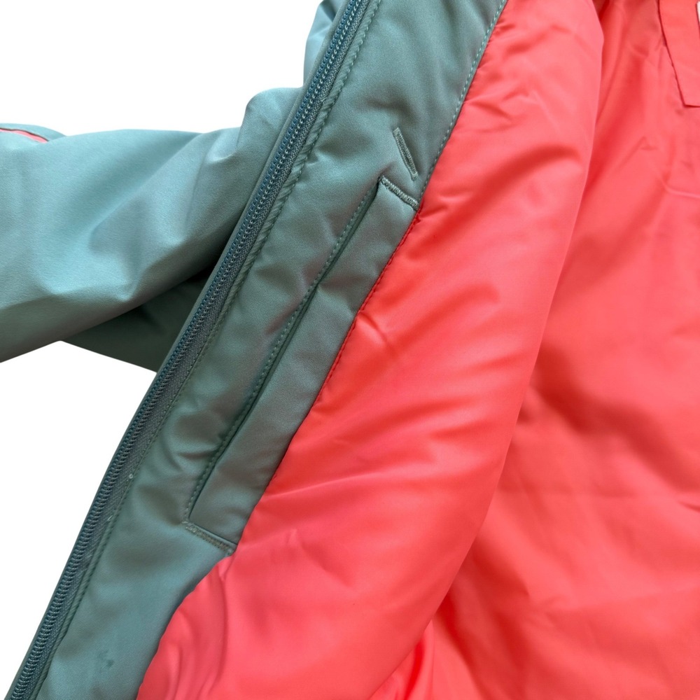 Spyder‎ Kids Insulated Ski Snowboard Jacket Teal Pink Hooded Winer Size 18 XS/S - Picture 12 of 14